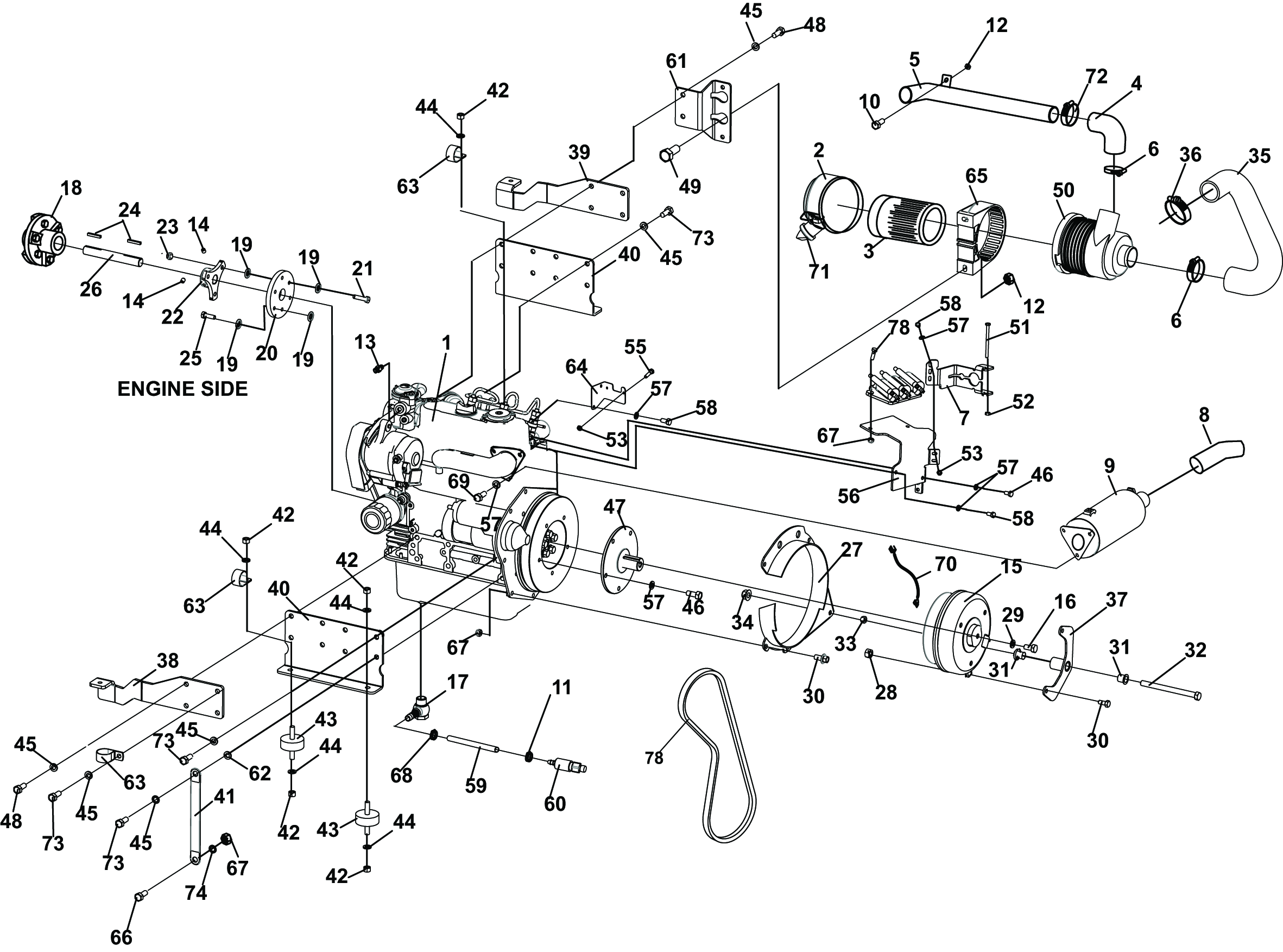 KUBOTA GAS ENGINE ASSEMBLY. Steiner Parts & Service