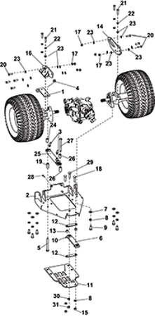 Picture for category FRONT AXLE SUPPORT ASSEMBLY